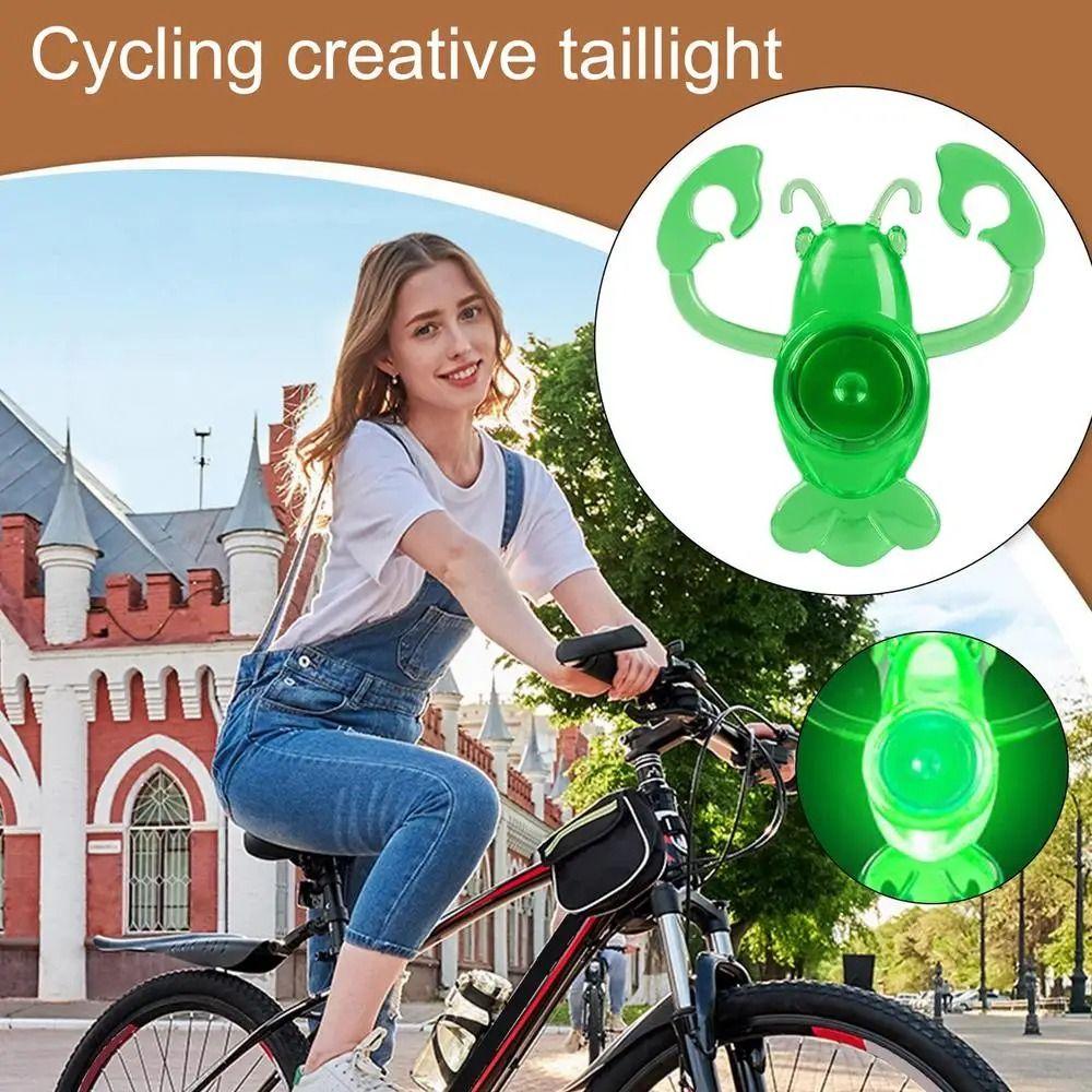 Lobster/Crab Shape LED Bike Rear Light Waterproof Bike Safety Warning Light  Night Cycling