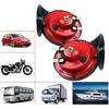 300db Double Horn Pack (12v, Waterproof) - Trucks, Trains, Ships; Motorcycles, Alternate Car Parts (Red)