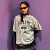 Brand Unisex Loose Fit T-shirt - Jennie Kim Graphic Trendy Gray Short Sleeve Top