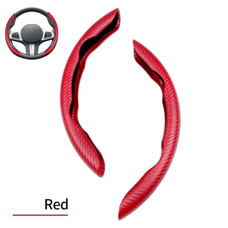 Carbon Fiber Look Universal Car Steering Wheel Booster Cover Non-Slip Auto Interior Decoration