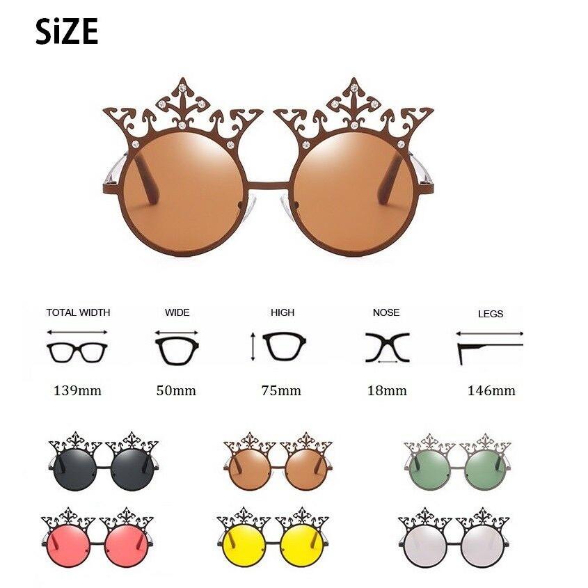 Round Retro Vintage Oversized Women Designer Sunglasses With Uv400 Mirror Lens