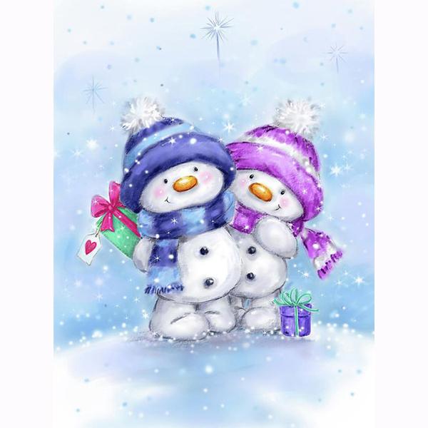 5D DIY Cartoon Santa Claus Diamond Painting Snowman Diamond Embroidery Penguin Diamond Mosaic Polar Bear Art Kit Christmas
