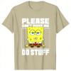 Unisex T Shirt Spongebobs Please Dont Make Me Do Stuff T Shirts Popular Summer Tee Shirt Vintage Pattern Cotton Tops Plus Size