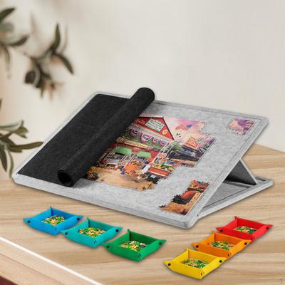 Board Tilting Puzzle Plateau Table with Stand for Gathering Home