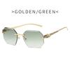 Retro Sunglasses Men Brand Designer Fashion Rimless Sun Glasses Shades Cutting Lens Ladies Frameless Eyeglasses