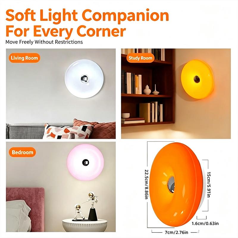 LED-Wandleuchte Cremefarbener Donut-Stil mit Touch-Schalter, Moderne Innenraumdekorationsbeleuchtung für Schlafzimmer, Wohnzimmer, Esszimmer, Arbeitszimmer und Heimambiente