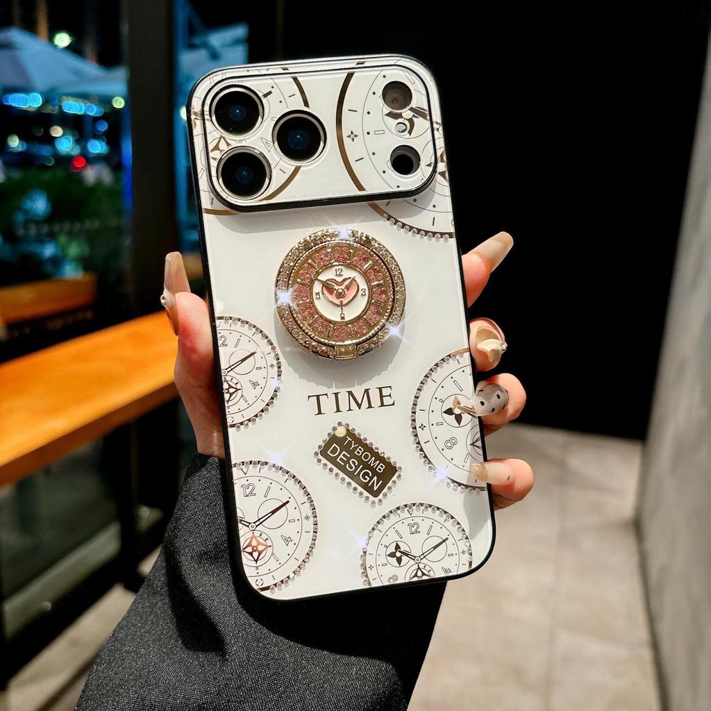 Luksusowe, odporne na upadki etui z uchwytem pierścieniowym dla iPhone 17 Pro Max