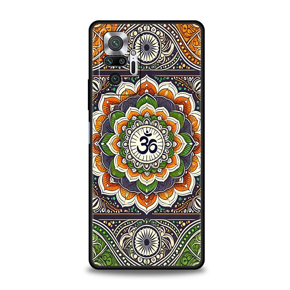 Indian Pattern Mandala Phone Case Cover for Redmi 14C 10C Note 15 14 13 12 10 11 K40 Pro Plus 5G Shockproof Soft TPU Shell Bags
