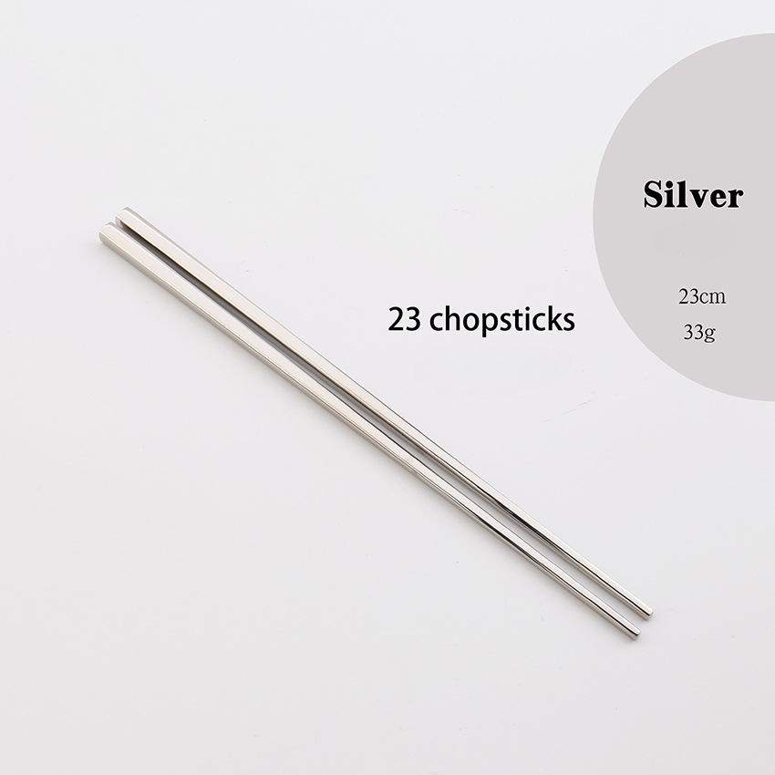 HANYANG 304 cuillères, fourchettes et baguettes en acier inoxydable miroir Portugal couteaux et fourchettes plaqués or argent brillant vaisselle occidentale d'hôtel