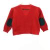 MIKIHOUSE Long Sleeve V-neck Knit Cardigan L Red Baseball Kid's Used
