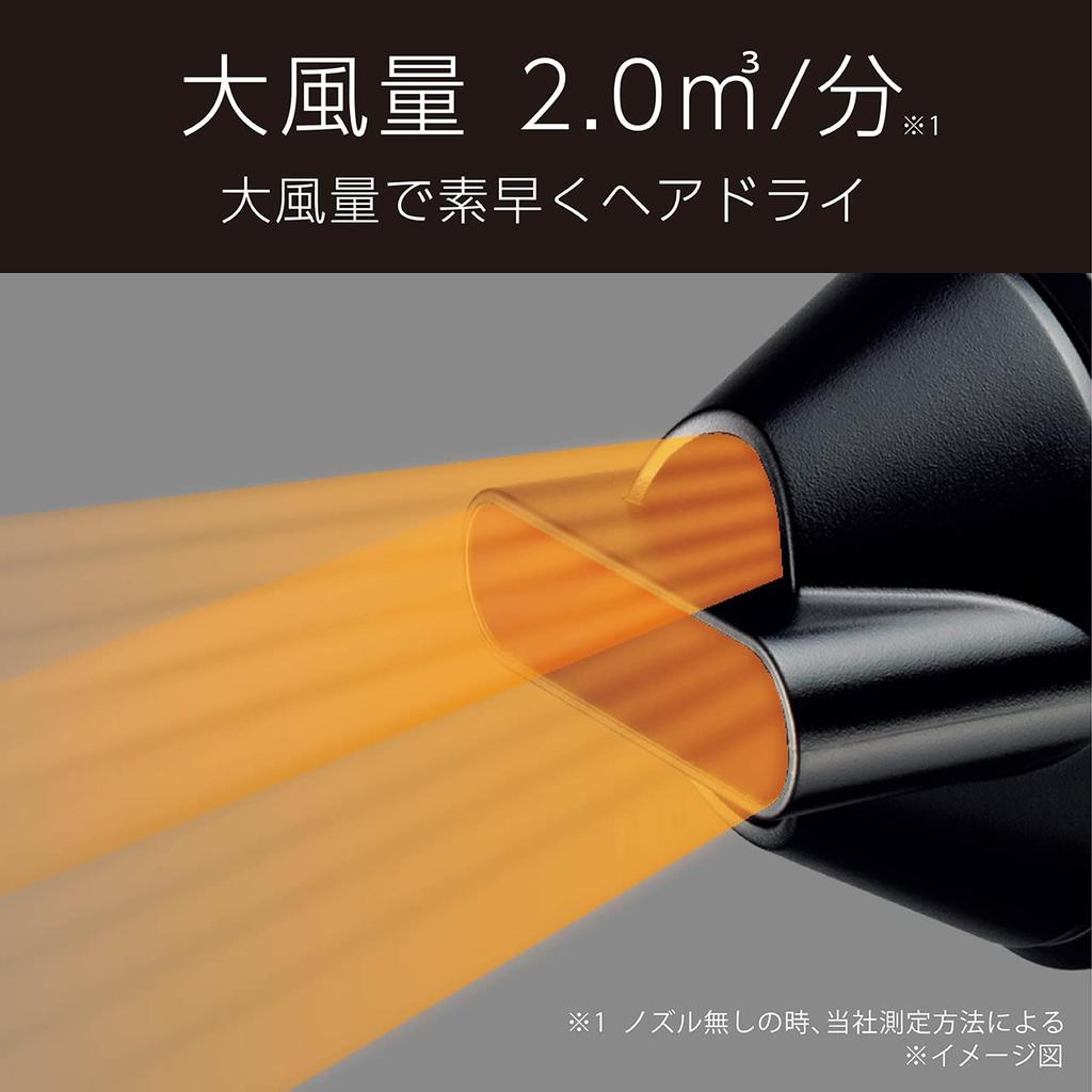 Vidal Sassoon Hair Dryer, High Airflow, Negative Ion, Two-Level Airflow Control, Black, VSD-1241/KJ