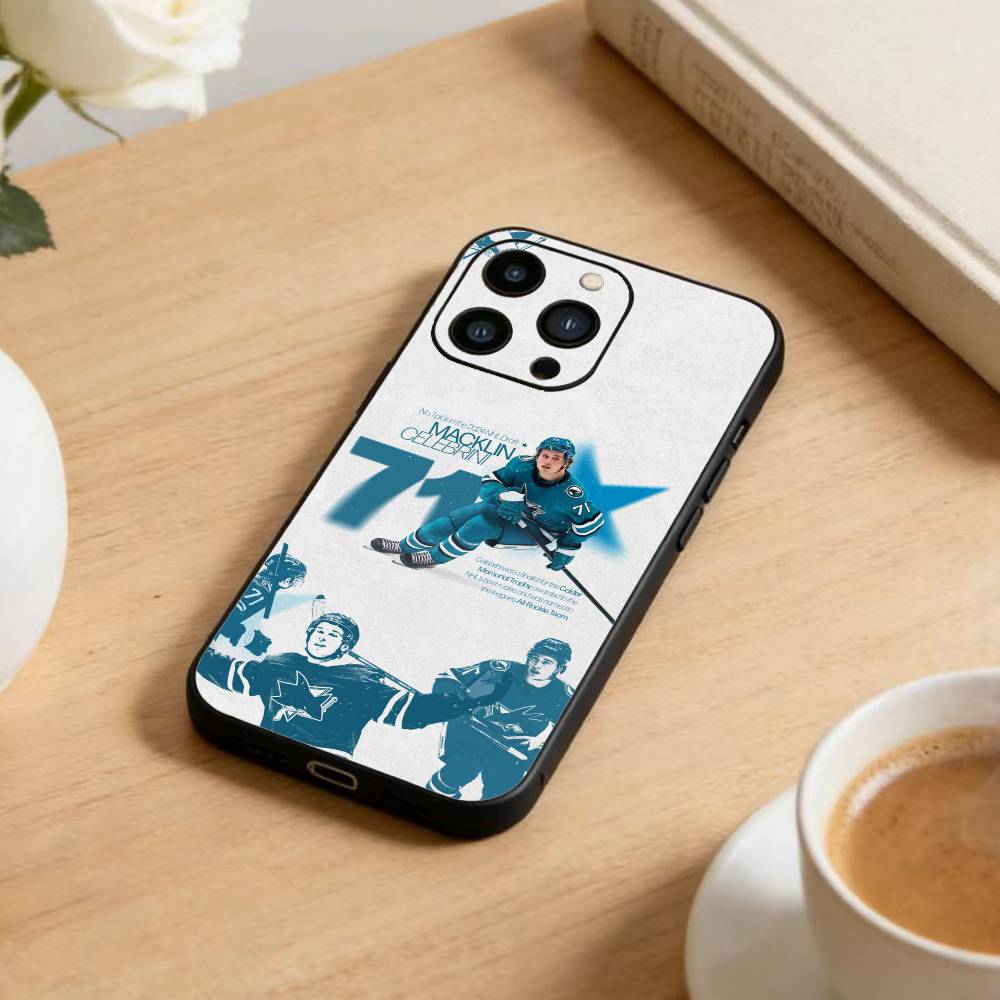 Sharks-William Eklund Phone Case For iPhone17,16,15,14,13,12 Plus,Max Soft Silicone Black Cover