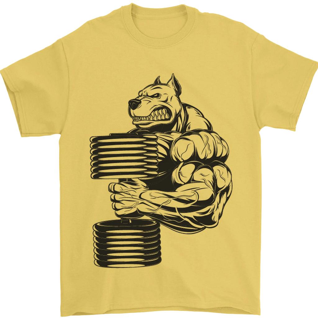 Bulldog Gym Training Graphic T Shirts Weightlifting Mens TShirt Classic Oneck Cotton Shortsleev Breathable Casual Tops Tee