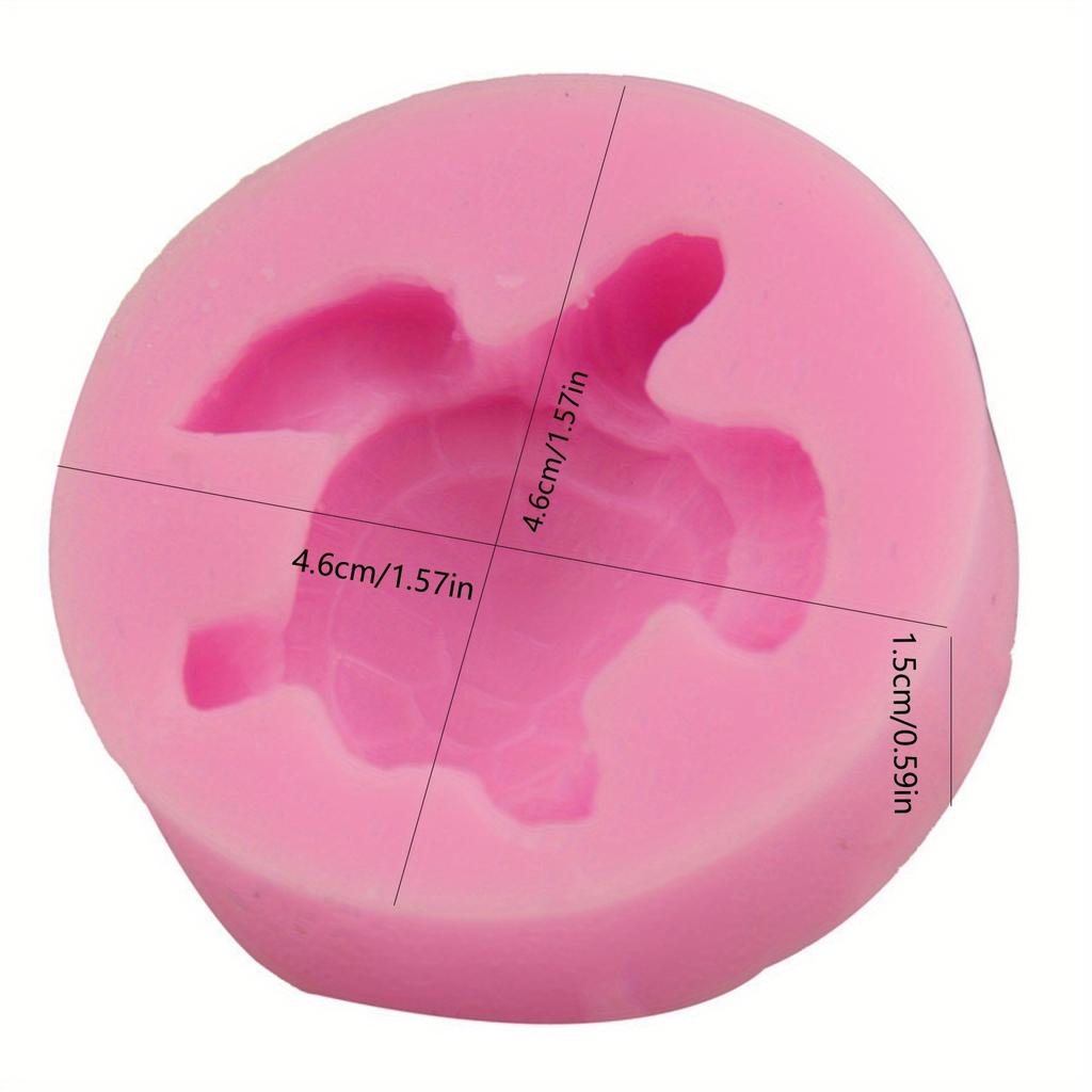 1PC Ocean Themed Silicone Mold Cute Turtle Shaped Resin Casting Mold Mousse Chocolate Cake Baking Mold