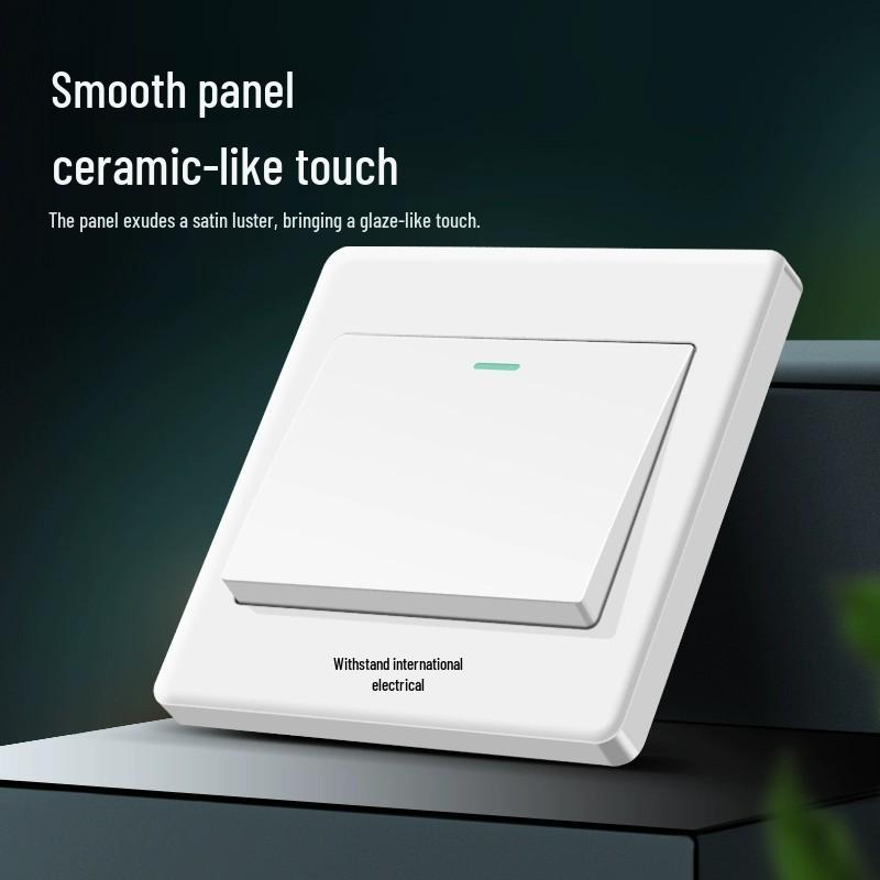 86 Type Wall Panel: Single Gang Light Switch & Socket