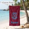 West Ham United FC Custom Name Printed Beach Towel Personalized Soft Towel For Swimming Beach Travel