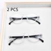 2PCS Round Reading Glasses Spring Hinge Readers Men Women Retro Red Frame Diopter +3.5 +4