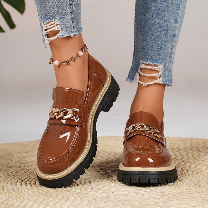 New Versatile Retro Casual Shoes for Women with Thick Heels and Soles
