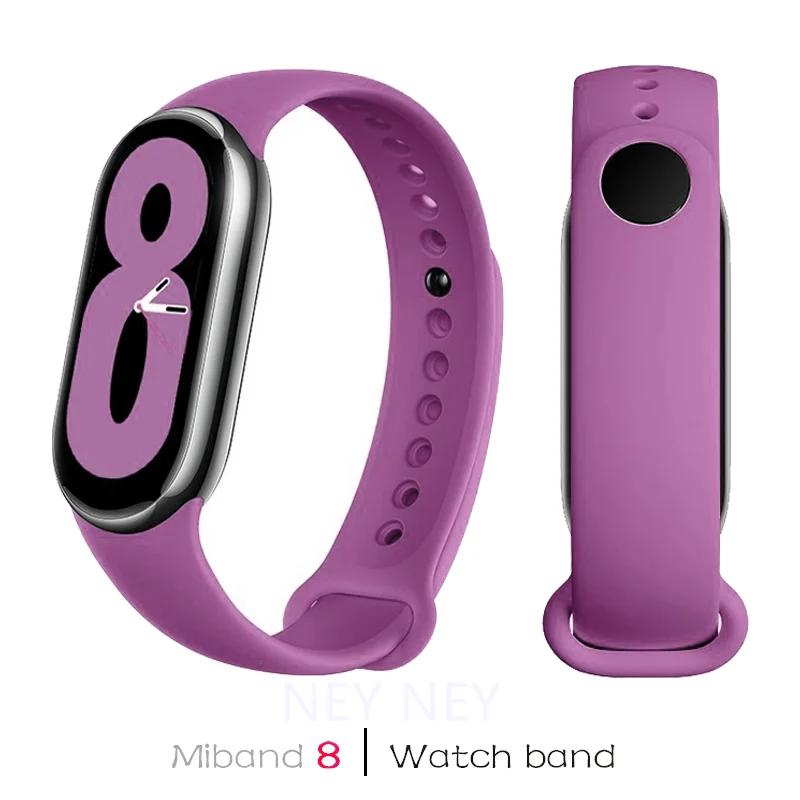 Sportarmband für Xiaomi Mi Band 8-9 NFC Armband Ersatz miband8 Silikonarmband Smartband 8 wasserdicht Uhrenarmbänder Zubehör