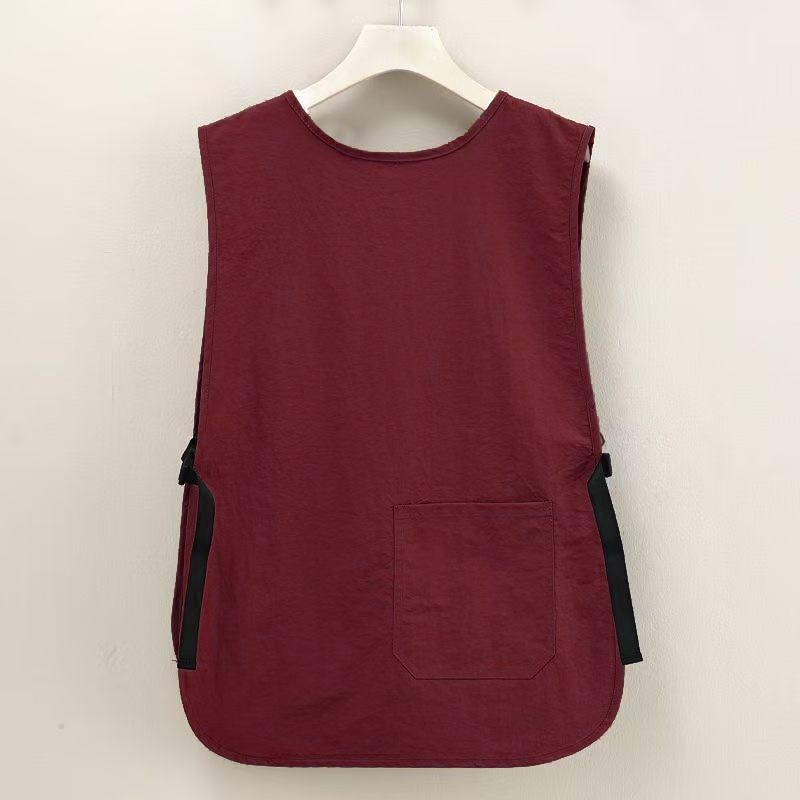 Shoemaker Vest Men'S Apron Waterproof Stain-Resistant Chef Pocket Maid Sleeveless Art Breathable And Comfortable Vests Apron