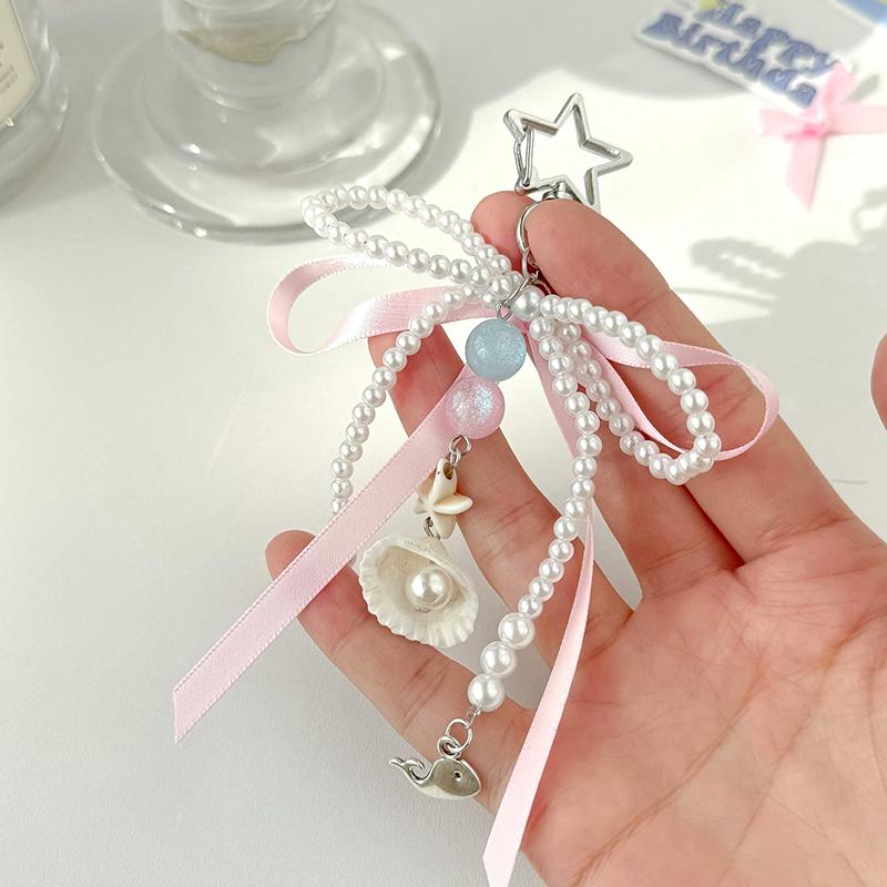 

Розовый бант, подвеска для сумки, брелок из перламутровой ракушки, изысканная подвеска в форме девичьего сердца, декор для сумки, брелок для ключей