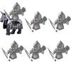 MOC Středověké Vojenské Stavební Kostky Elfský Bojovník Ork Rohan Gondor Rytíř Sada Postav Zvířecí Armáda Zbraň Luk Kuše Hračka