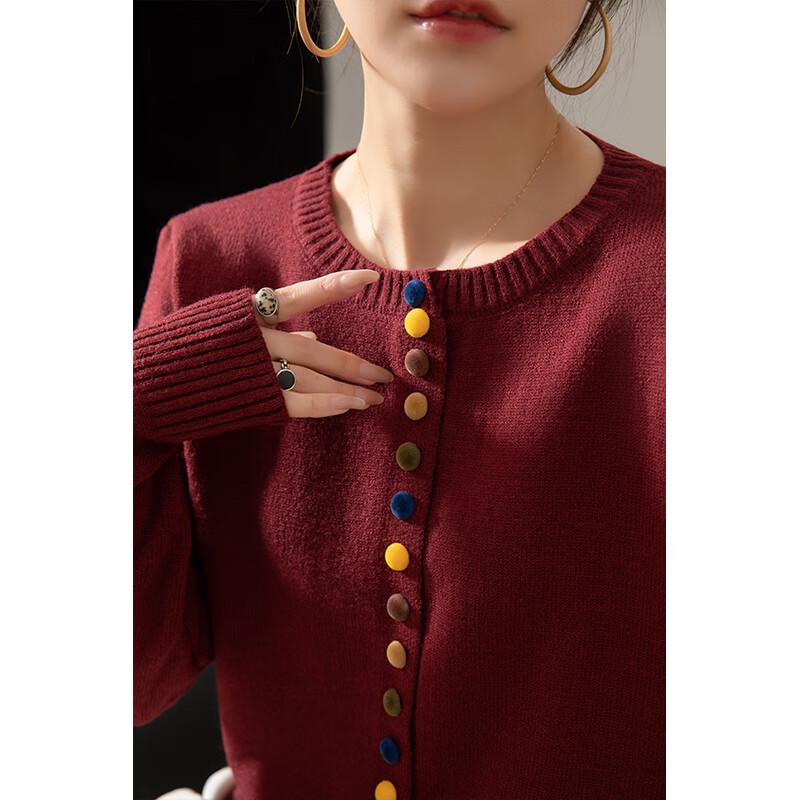 Lanzhi Women's Single-Breasted Knitted Cardigan Sweater MZL12