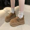 Fashion 8CM Women Ankle Boots Platform Casual Sneakers Cotton Loafers Shoes 2025 New Spring Autumn Trend Outdoor Walking Botas De Mujer