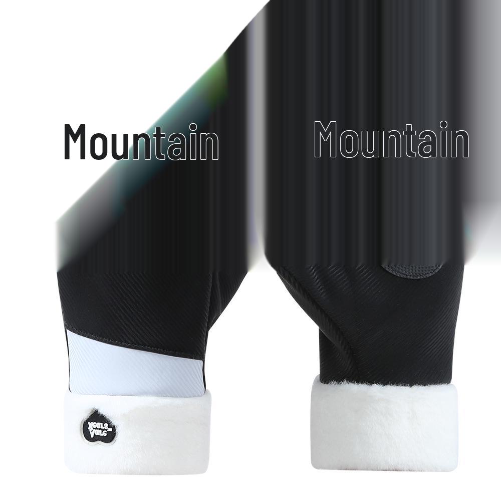Women's Winter Fleece-Lined Windproof Non-Slip Cycling Gloves with Touchscreen Capability