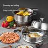 MAXCOOK MCZ705 304 Stainless Steel 2-Layer Steamer Pot
