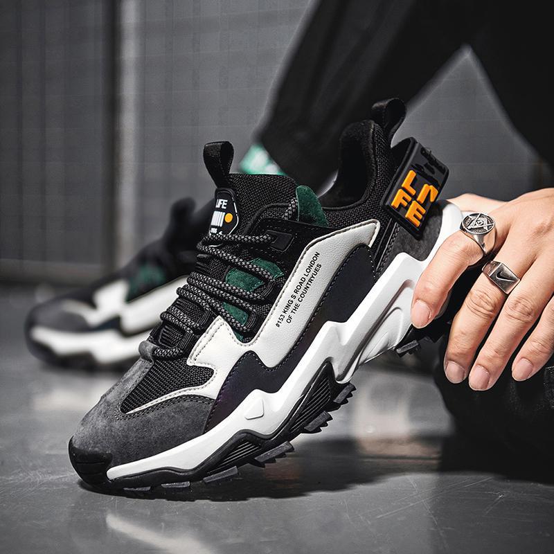 

Мужская мода дышащая баскетбольная обувь с толстой подошвой мужские высокие кроссовки