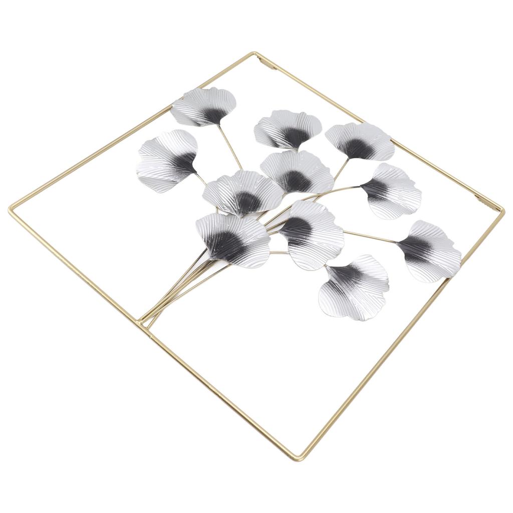 Metal Leaf Wall Art Decor Luxurious Metal Ginkgo Biloba Wall Hanging Decoration for Home Living Room Bedroom