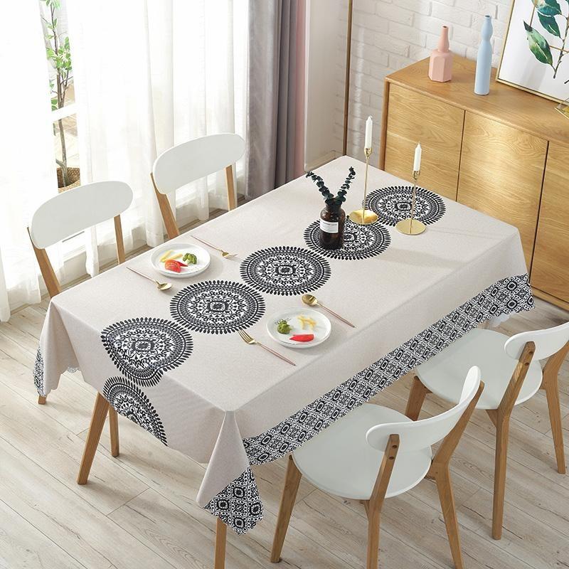 New Printe Rectangle Round Table Cloths Waterproof  Plastic PVC Oilproof Tablecloths Table Cover Home Decor Christmas Tablecloth