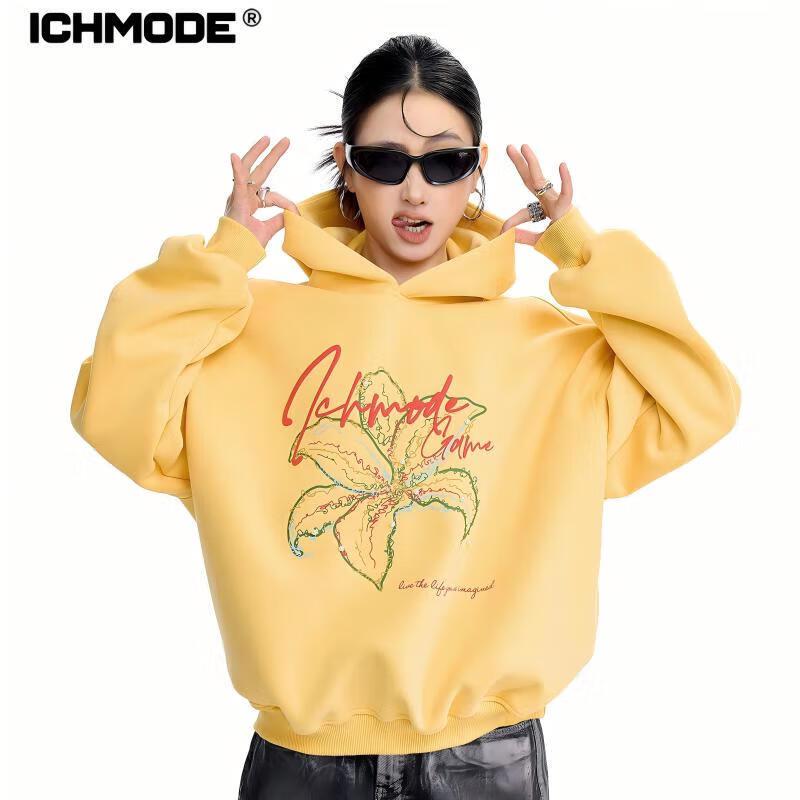 Женская толстовка с капюшоном в американском стиле свободного кроя от ICH MODE M