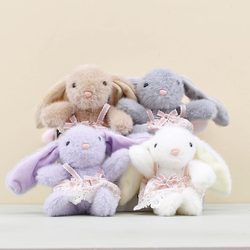 Cute Rabbit Plush Toy With Short Pile For Backpack Decor And Gifts