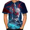 Fashion Men's Summer Street Clothing 3D Printing Anime Naruto Short Sleeve T-shirt