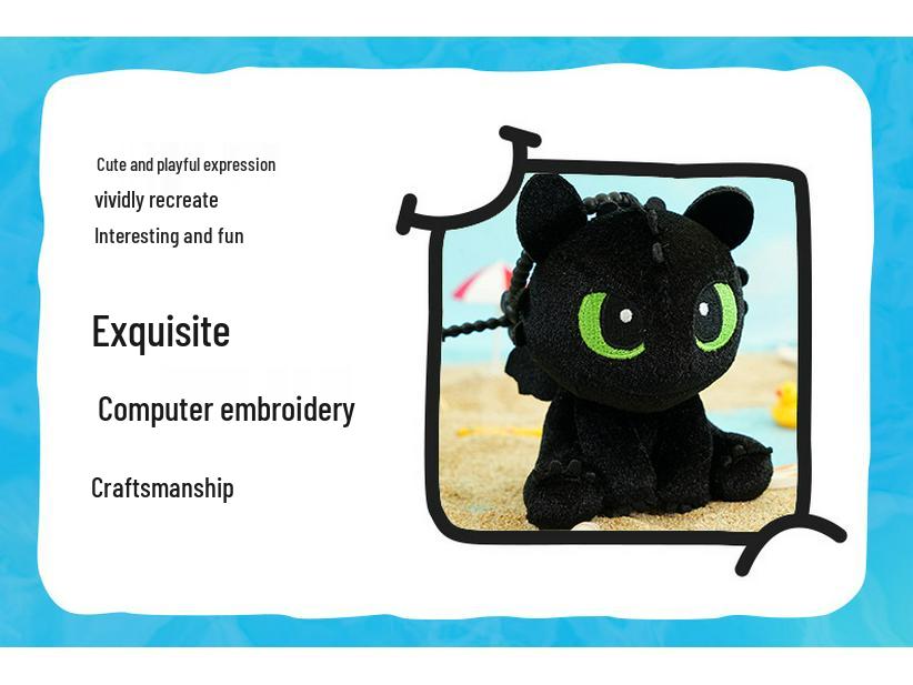 “Toothless Fluffy Keychain Plush - How to Train Your Dragon”