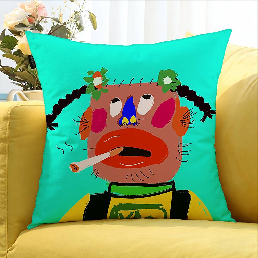 Funny and weird World Various Sizes Square Pillow Case For Car Home Bedchamber Decor