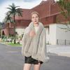 Autumn and Winter New Thick Knitted Cloak Cheongsam Solid Color Versatile Wool Shawl Warm Evening Dress Outer Cloak
