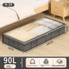 Bed Under Clothes Storage Bin With Lid Foldable Nonwoven Fabric For Bedroom Organization