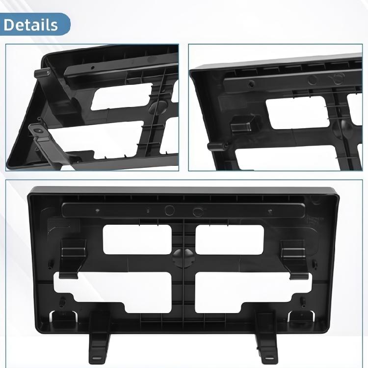 Front Plate Installation Bracket KB3Z17A385A, Black Plastic License Plate Mount for Direct Replacement and Part Reference Review Service