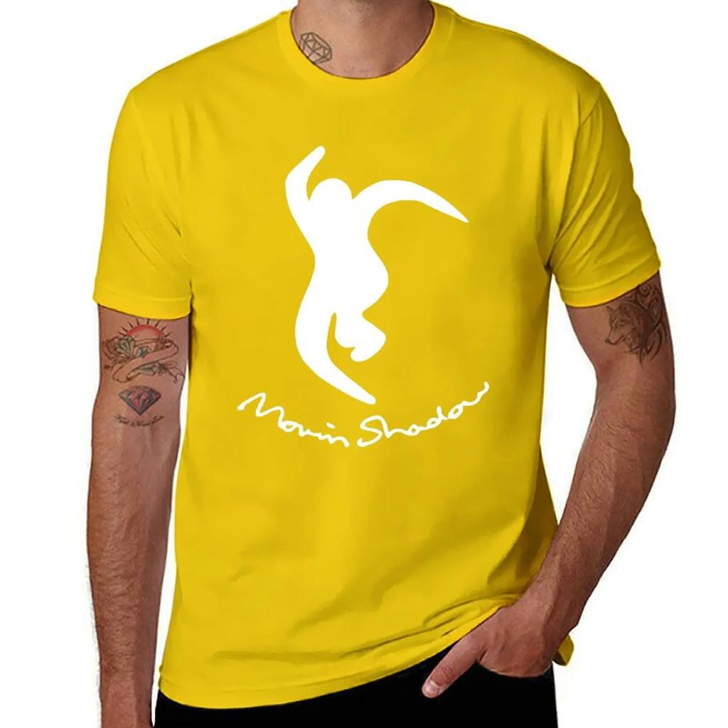Moving Shadow Cursive Logo T-Shirt shirts graphic tees blanks anime clothes t shirt