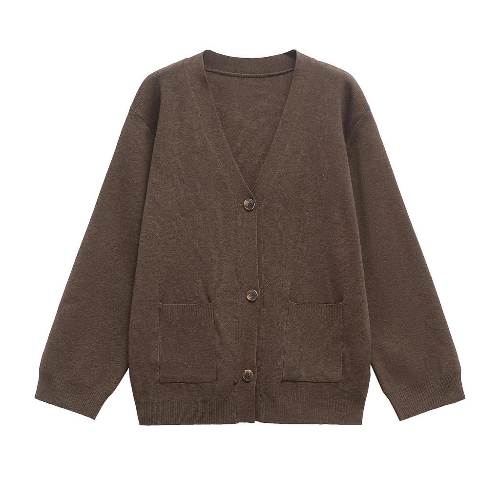 2024 Winter Women's European & American Style Fashionable Versatile Knitted Cardigan