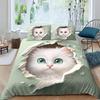 3D Tiger Rabbit Snake Pig Snail Unicorn Chick Fish Doona Duvet Quilt Cover Set