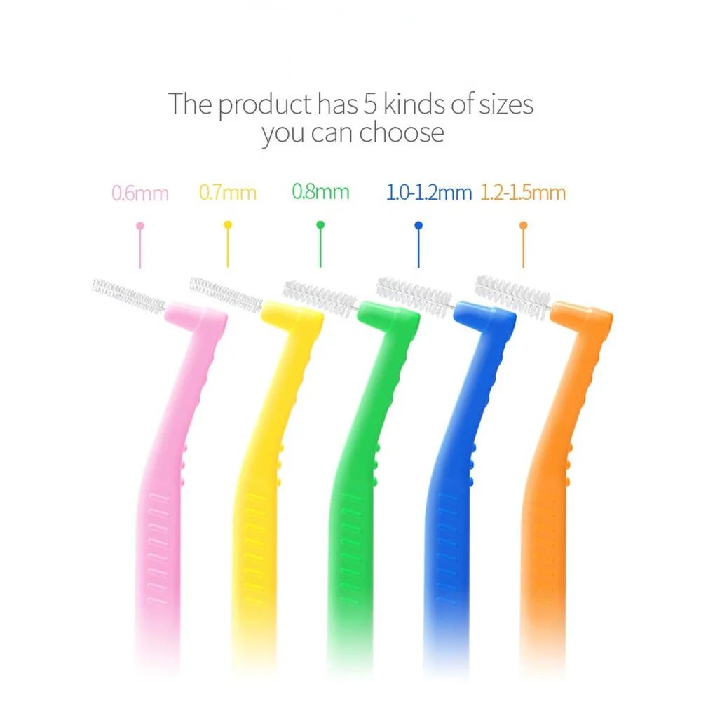 5Pcs/box Interdental Brush L Shape Interdental Cleaners Orthodontic Toothpick Teeth Whitening Tooth Pick ToothBrush Oral Hygie