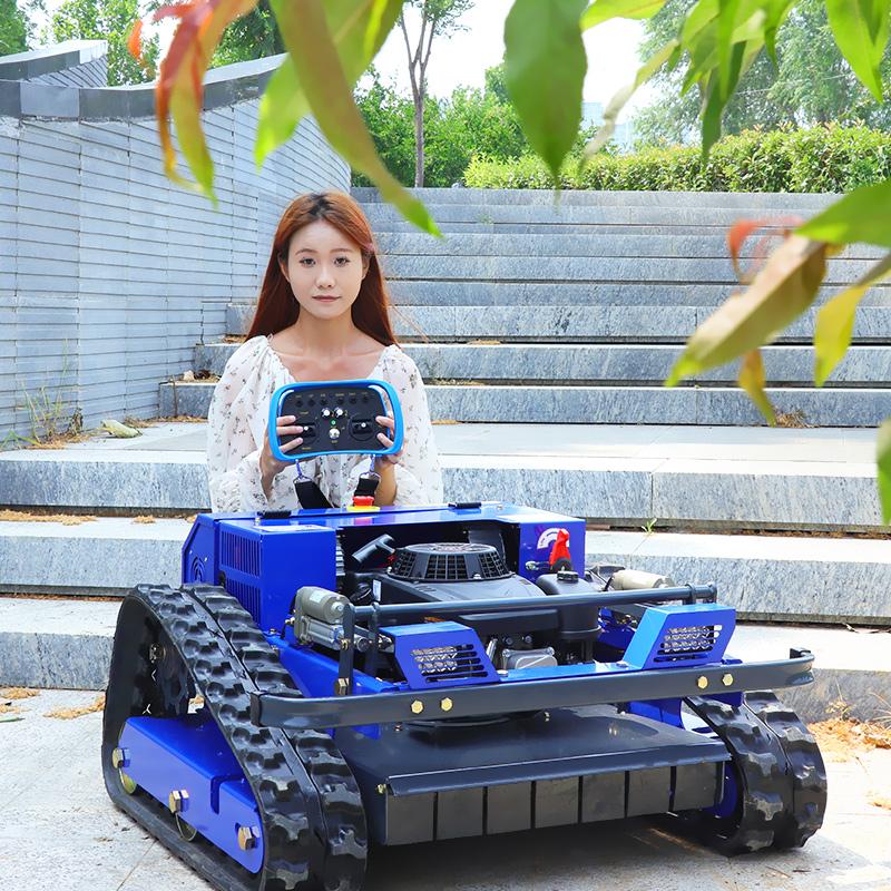 Multifunctional Crawler Remote Control Lawn Mower Tracked RC Grass Cutter Support OEM Customization