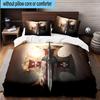 3PCS Knightly Crusader Armor 3pcs Bedding,Including 3PCS Duvet Cover And 2pcs Pillowcases Perfect for Christmas,Ideal for Bedroom, Dormitory