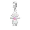 Cute Little Boy Little Girl Charm Beads Dangle Original Fit Copper Bracelet Necklace Beads For Diy Jewelry Women Gift