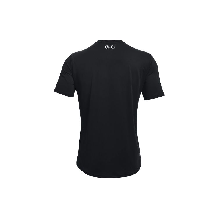 Under Armour Rush Series Logo Crew Neck T-Shirt Men Tops Black 1366138-001