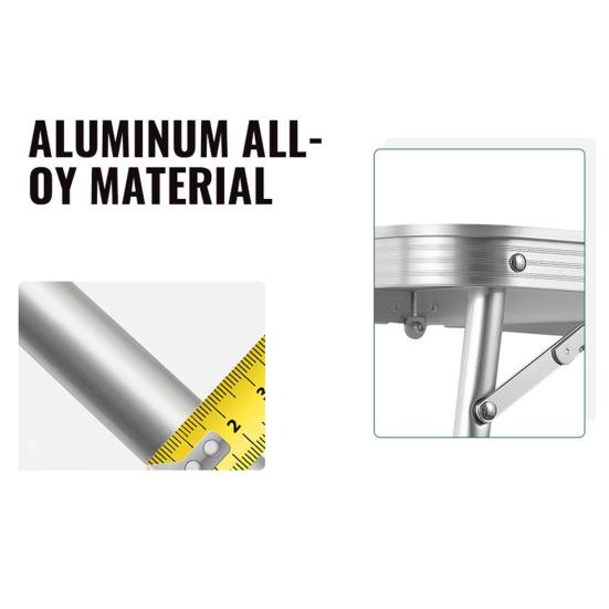 Picknick im Freien Klapptisch Leichte Heavy Duty Aluminium Rahmen Bambus Top Camping Wandern